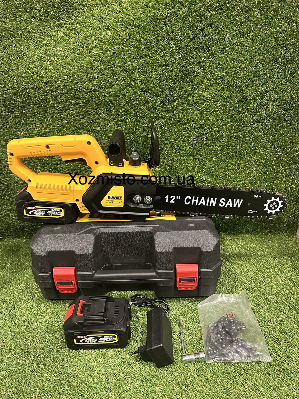 Акумуляторна пила DeWalt DCM122N (48V, 6 Аh) АКБ пила з автоматичним змащенням ланцюга