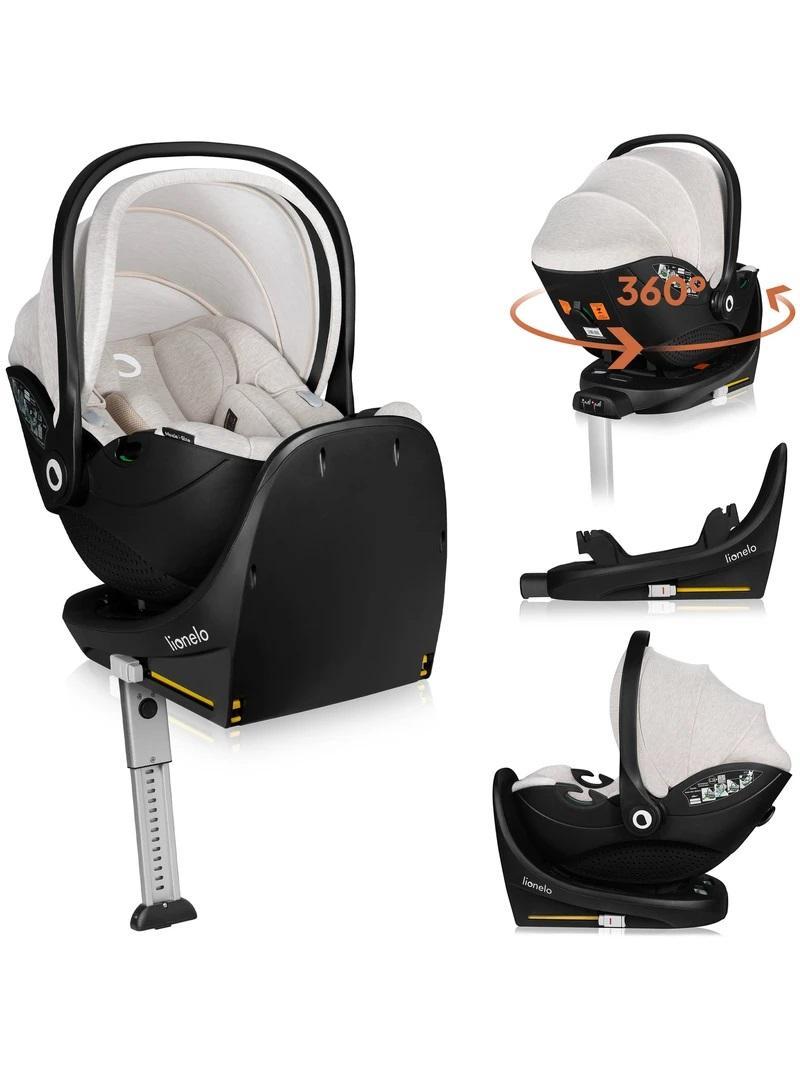 База с автокреслом Lionelo MOXIE I-SIZE SET BEIGE SAND