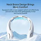 Вентилятор на шию JisuLife Neck Fan Life4 портативний, Type-C, 5000 mAh — Сірий, фото 3