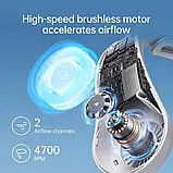 Вентилятор на шию JisuLife Neck Fan Life4 портативний, Type-C, 5000 mAh — Сірий, фото 4