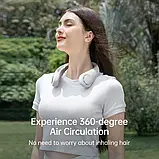 Вентилятор на шию JisuLife Neck Fan Life4 портативний, Type-C, 5000 mAh — Сірий, фото 7