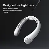 Вентилятор на шию JisuLife Neck Fan Life4 портативний, Type-C, 5000 mAh — Сірий, фото 8
