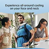 Вентилятор на шию JisuLife Neck Fan Life4 портативний, Type-C, 5000 mAh — Сірий, фото 9