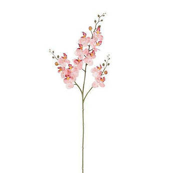 Штучна гілка для декору рожева Фаленопсис Edelman