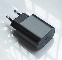 Зарядний пристрій мережевий USB PD 25W 1 USB-C чорний