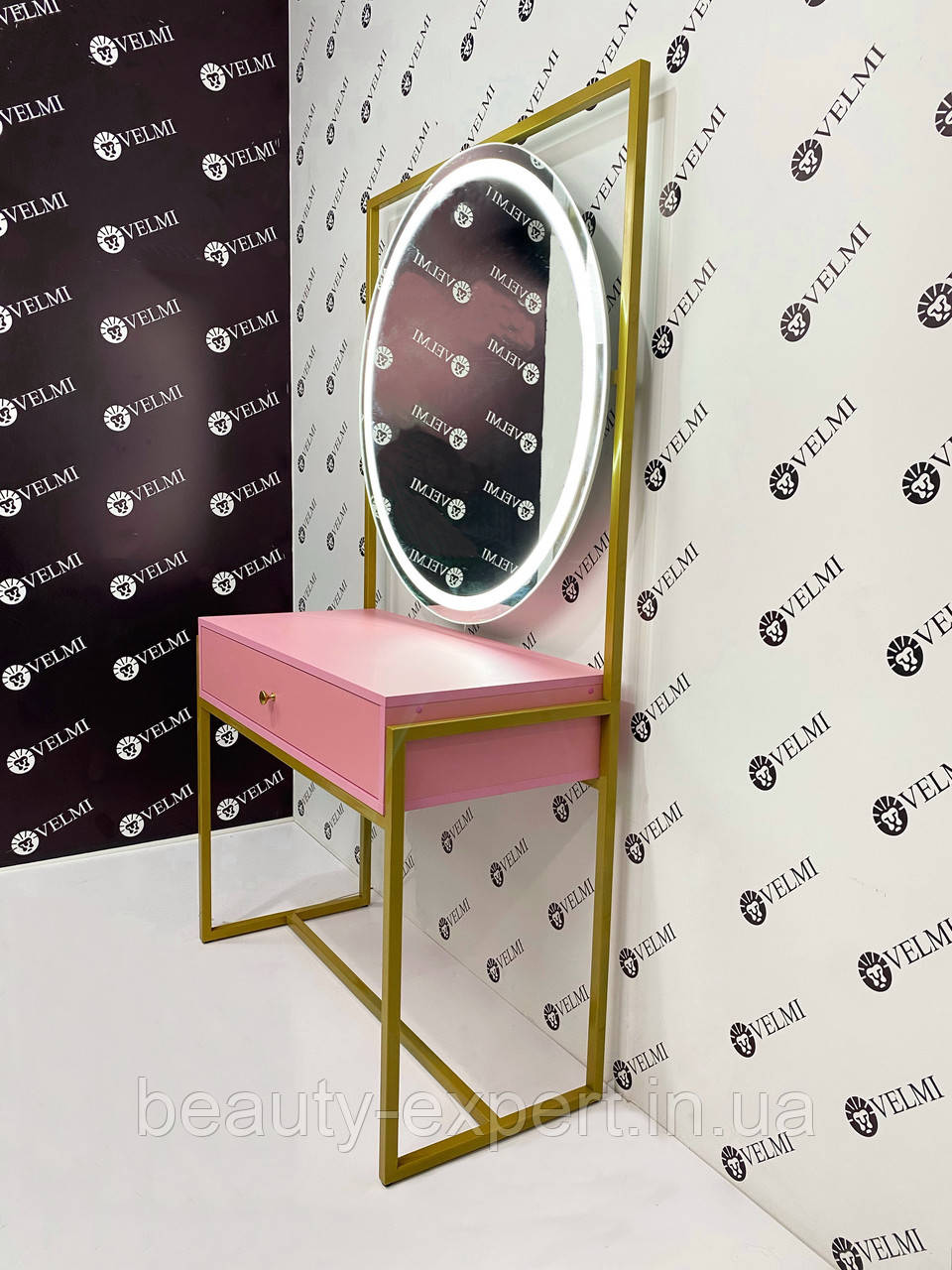 Робоче місце для майстра перукаря VM738 столик гримувальний з дзеркалом, фото 1