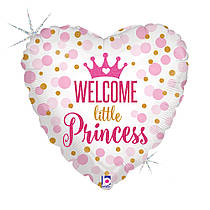 Фольгована кулька серце "Welcome Princess" 18" Grabo