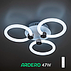 Люстра FELICITY 47Вт AL6133 ARD біла із хромом Ardero 2700К-6500К 5180Lm LED з пультом ДУ 400х400х90мм, фото 7