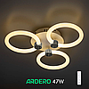 Люстра FELICITY 47Вт AL6133 ARD біла із хромом Ardero 2700К-6500К 5180Lm LED з пультом ДУ 400х400х90мм, фото 6