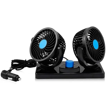 Подвійний автомобільний вентилятор із регулюванням потужності від прикурювача F30 (30)