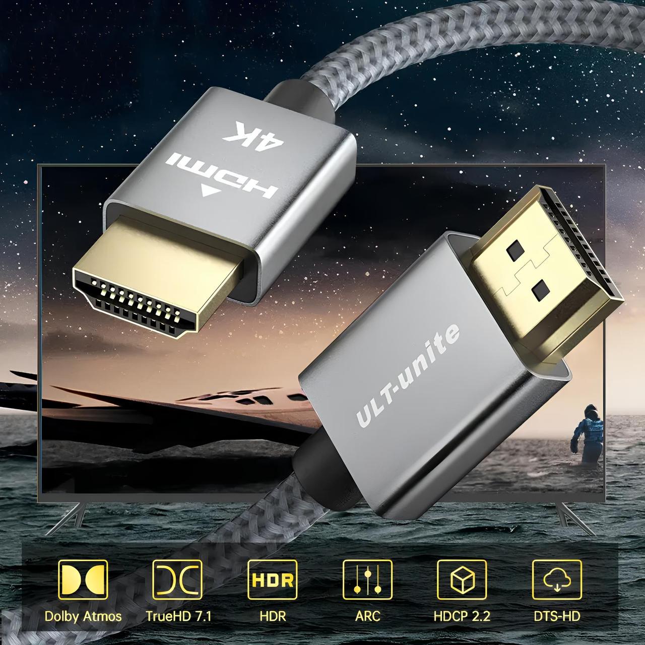Кабель Ult-Unite HDMI 2.0 300 см. HDMI кабель 18 Гбіт, 60 Гц 4К, для MacBook Pro, Playstation 5, Xbox, TV