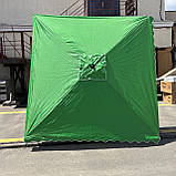 Торгова парасолька Munsen 3×3 м з вітровим клапаном і УФ-захистом, нейлон, металева конструкція, фото 4