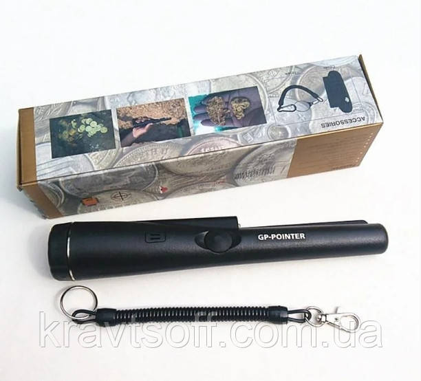 Пинпоинтер GP Pointer + батарейка крона Металошукач (Чорний), фото 1