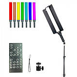Лампа LED видео Handheld Fill Light Stick RL-60SL RGB I 1m cable with adapter I1pc battery 4400mA I Remote I, фото 5