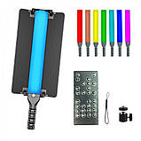 Лампа LED видео Handheld Fill Light Stick RL-60SL RGB I 1m cable with adapter I1pc battery 4400mA I Remote I, фото 6