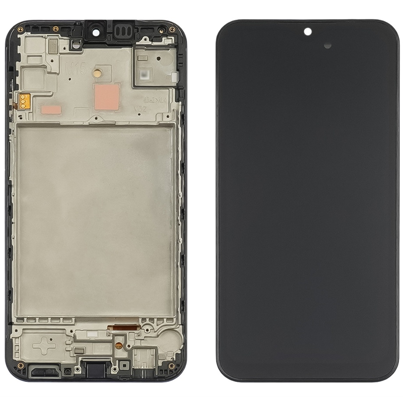 Дисплей Samsung SM-M156 Galaxy M15 у зборі із сенсором і рамкою black service orig