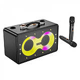 Bluetooth Speaker & 2 Microphones — Hoco HA8 — Black, фото 4