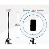 Лампа Кольцевая LED RL-14 RGB Original 36cm  36w  | 192 Lights | Remote I 3m cable with plug  I 3 holder I, фото 4