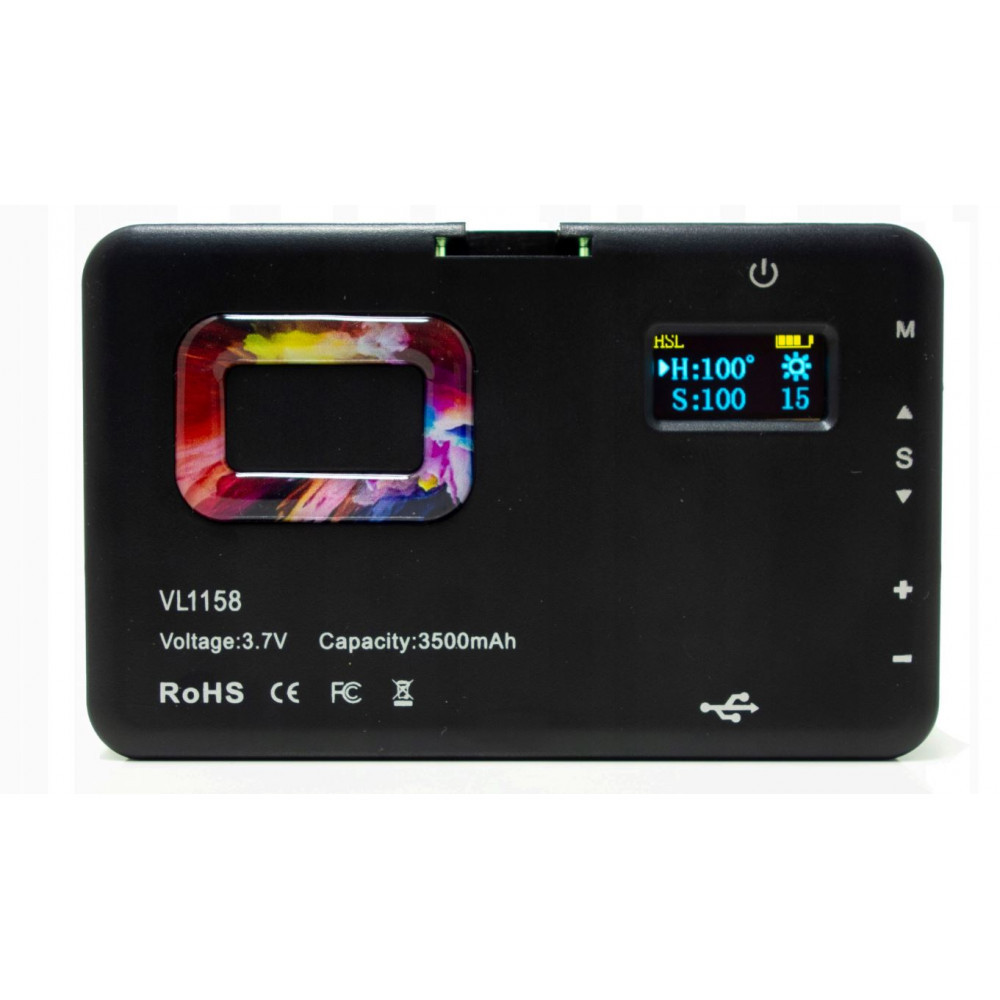 Селфі спалах ADDWING VL-1158 RGB 8 W 2700-6500 K/ 2000MA