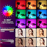 Лампа відеосвітло LED AY-96JSSR RGB, фото 7