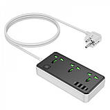 Power Extension 3U | 3P | 1C — Hoco AC7 L=3M — Black, фото 4