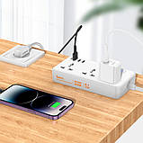 Power Extension 3U | 3P | 1C — Hoco AC7 L=3M — Black, фото 5