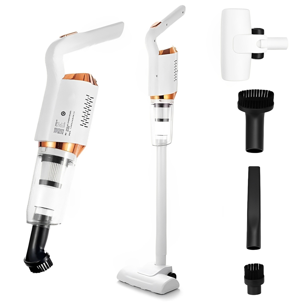 Бездротовий пилосос 4в1, 120 Вт, 2200 мА/год, HY-118 / Ручний акумуляторний пилосос з насадками, фото 1