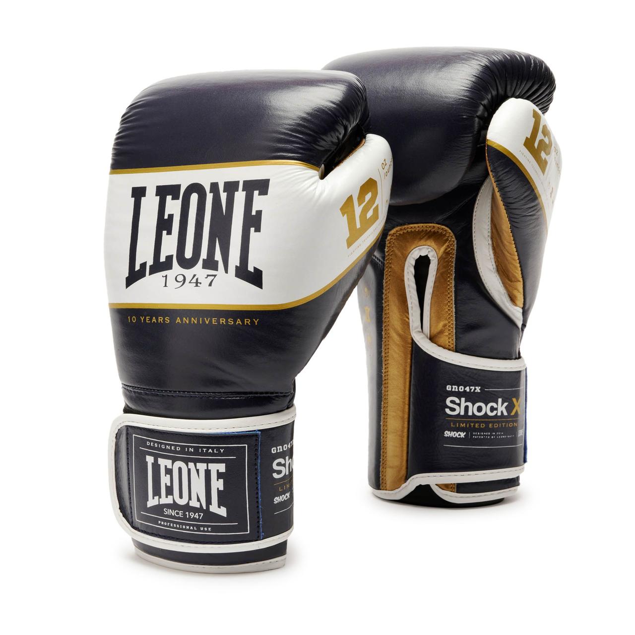Боксерські рукавички Leone Shock X Blue 14 ун.