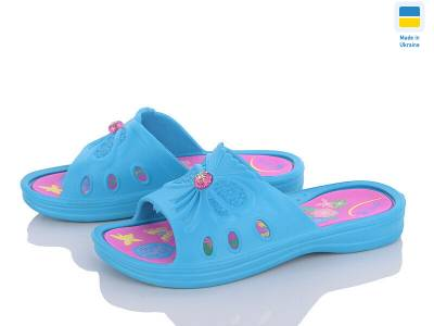 Тапки дитячі матеріал гума розмір 30-35 колір показаний на зображенні в пакованні від 6 шт., фото 1