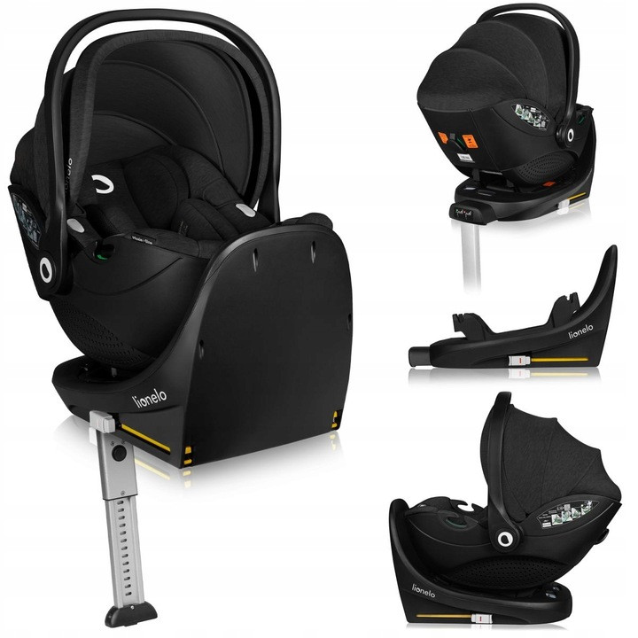 База з автокріслом Lionelo MOXIE I-SIZE SET BLACK CARBON, фото 1