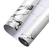 Самоклеюча плівка 5м х 60см, під мармур / Кухонна плівка для поверхонь / Декоративна наклейка на кухню, фото 3