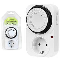 Розетка з таймером добовим 16А, Programmer Timer TA14A / Таймер механічний / Розетка-таймер