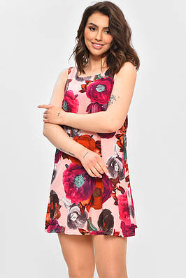 Сарафан жіночий рожевого кольору з принтом р.42 202196T Безкоштовна доставка