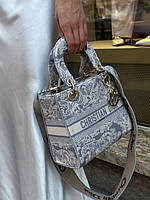 Christian Dior Medium Lady D-Lite Bag Light Grey [оригінальна коробка] 25х21х9