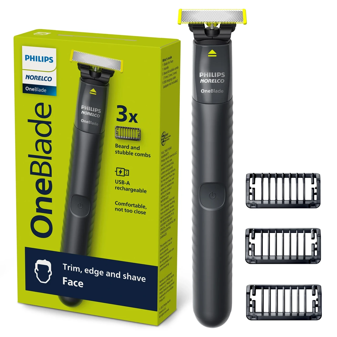 Електростанок PHILIPS OneBlade 360 для обличчя ФІЛІПС (QP1424/70), фото 1