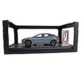 Машинка металева Tesla Model 3 Электромобиль Тесла Модель 3 сіра 1:24 зарядна станція звук світло відч двері 18,5*6*8,5 см (EL, фото 3
