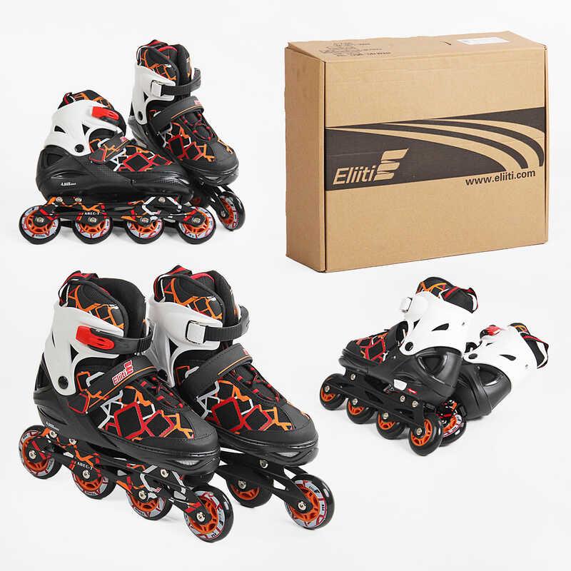 Роликові ковзани Best Roller 53210-XL регульовані чорні розмір 42-45, фото 1