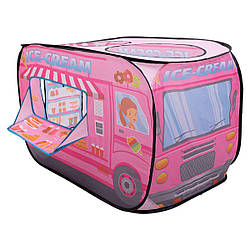 Дитячий ігровий намет «Фургон з морозивом» 110×70×66 см намет для дівчинки Рожевий HP-S-5NDP