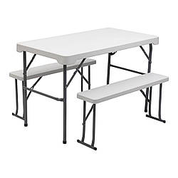 Комплект туристичних меблів стіл + лавочки для пікніка меблі для відпочинку на природі EB2545