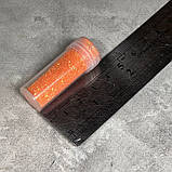 Глітер (блискітки), 1\ 128 (0.2 мм), колір помаранчевий, арт 018223, упаковка ≈ 6,5 грам (з урахуванням баночки), Помаранчевий, фото 2