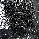 Глітер (блискітки), 1\ 128 (0.2 мм), колір чорний, арт 018228, упаковка ≈ 6,5 грам (з урахуванням баночки), Чорний, фото 2