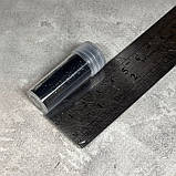 Глітер (блискітки), 1\ 128 (0.2 мм), колір чорний, арт 018228, упаковка ≈ 6,5 грам (з урахуванням баночки), Чорний, фото 4