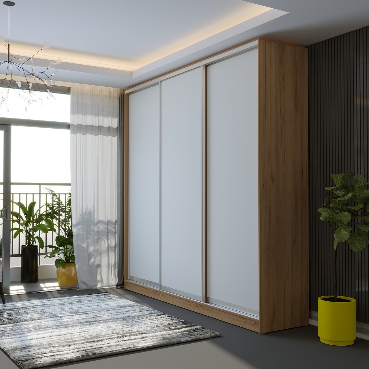 Шафа купе тридверна Light Viant, фото 1