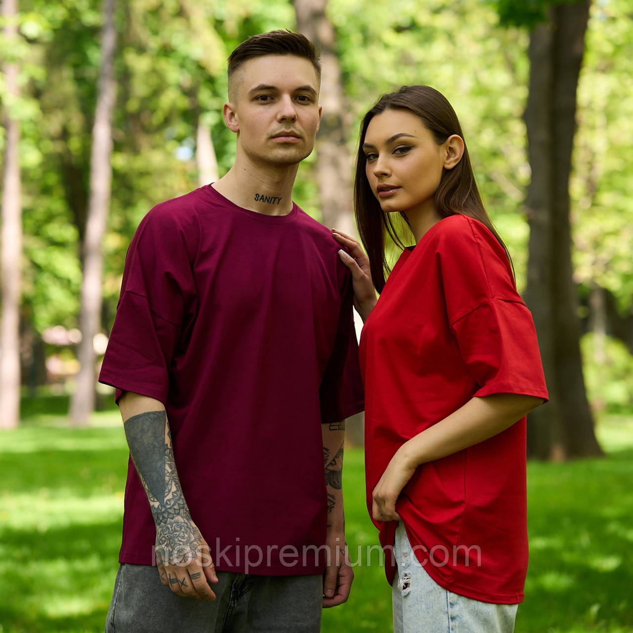 Футболка оверсайз Premium, Україна, бордова, 010543, фото 1
