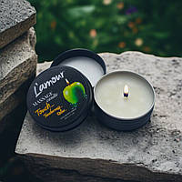 Масажна свічка Lamour аромасвіча для тіла інтимний догляд із запахом зеленого яблука 30 мл