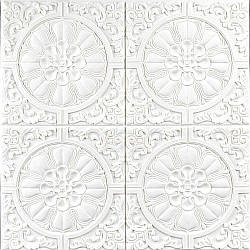 Стельова 3д панель Ажурні Круги самоклейка 3d панелі стельова плита на стелю текстура 700x700x7мм (175)