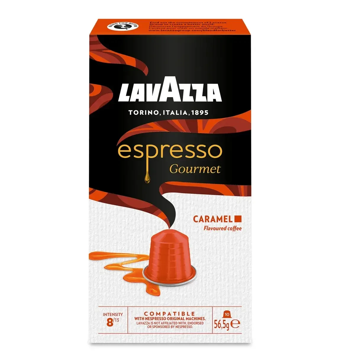 Nespresso капсули Lavazza Espresso Gourmet Caramel 10 Алюміній Італія Лаваці з нотками карамелі, фото 1