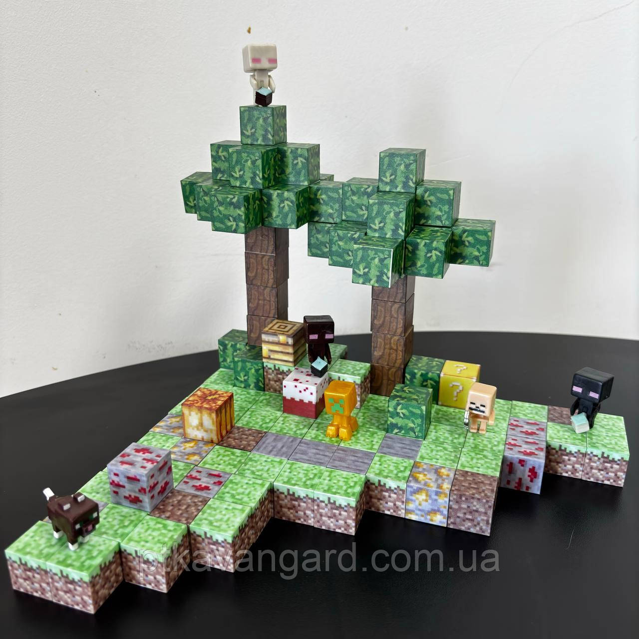 Магнітні блоки майнкрафт 128 кубиків / конструктор магнітний лісова галявина minecraft Dream World, фото 1