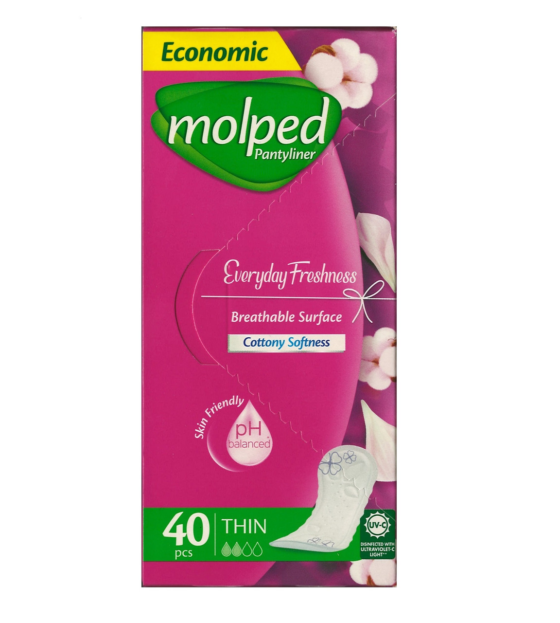 Прокладки щоденні Molped Daily 40 шт No perfume, фото 1