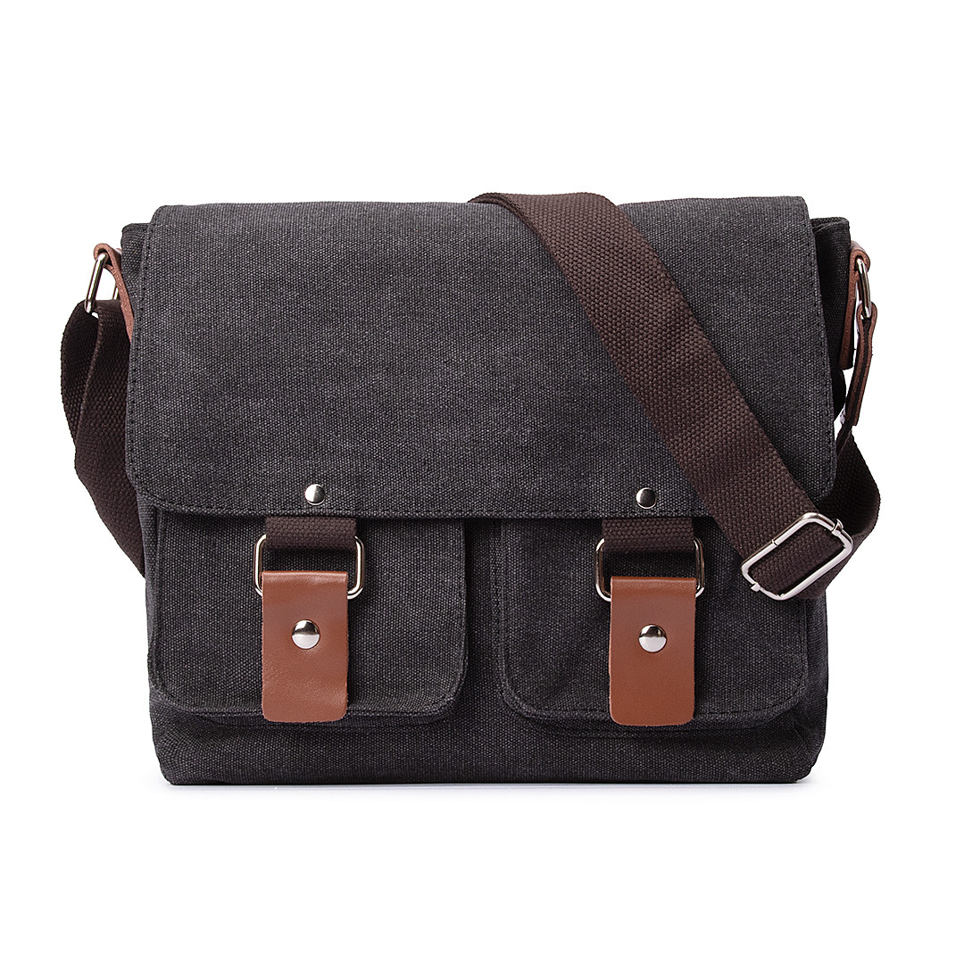 Сумка чоловіча месенджер через плече MCN чорний арт.00064, фото 1